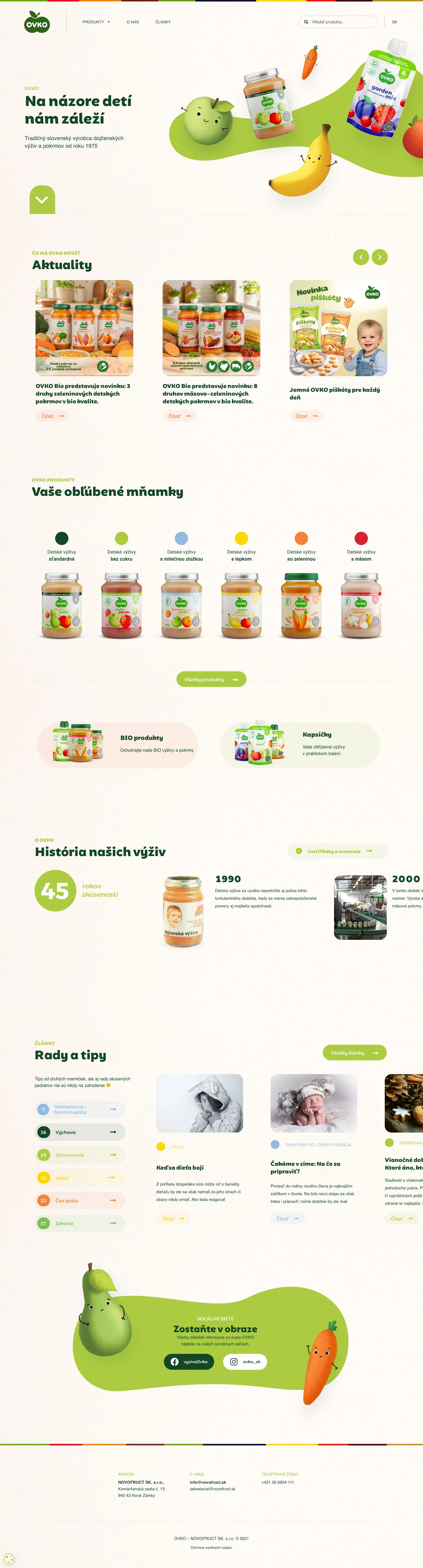 Full OVKO homepage on desktop